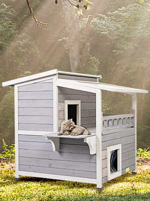 Coziwow Waterproof Outdoor Cat House with Transparent PVC Canopy 62ae26fd 059c 4240 8591 bba1d132e3a1. CR00300400 PT0 SX300 V1
