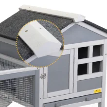Coziwow Wood 2 Story Rabbit Hutch Chick Coop with Openable Roof and Removable Tray, Gray 7863802a b1fb 439b 99da 6ac7ee8831ac. CR00220220 PT0 SX220 V1