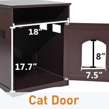 Coziwow Enclosed Cat Litter Box Hidden Cabinet, 20.1”L x 20.9”W x 25.4”H, Brown 78951a99 7c8e 466f b097 0680dde54508. CR00220220 PT0 SX220 V1