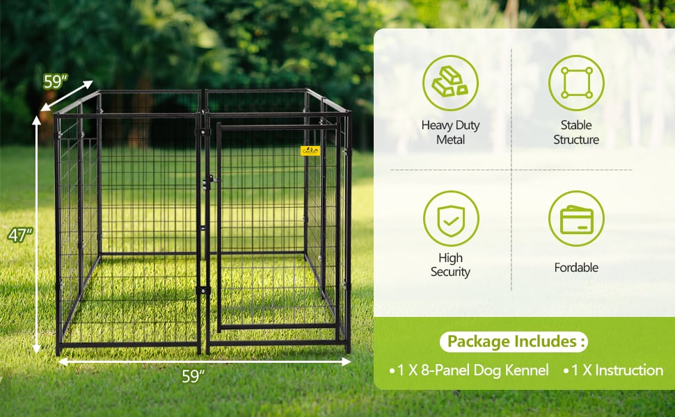 Coziwow 47" 8 Panels Puppy Playpen, Foldable Outdoor Dog Fence, Heavy Duty Metal Exercise Pet Fence 81909f77 fadf 40b7 907b 2f75cc047594. CR00970600 PT0 SX970 V1