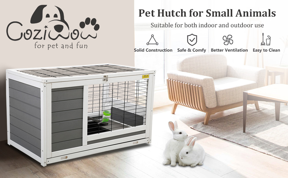 Bunny Hutch Tortoise House Wooden Guinea Pig Habitat with Enclosure, Hideout for Small Animal Indoor/ Outdoor 85fa310c 8ab1 4d7e ad9a c354fd328c2e. CR00970600 PT0 SX970 V1