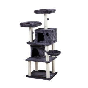 60” Cat Trees and Towers with Scratching Posts Condos Hammock Resting Perch CW12E0326 1