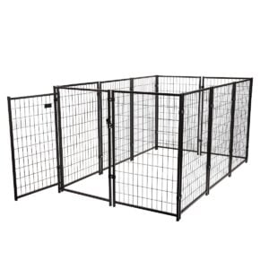 Coziwow 47″ 10 Panels Puppy Playpen, Outdoor Heavy Duty Metal Pet Dog Fence, Foldable Dog House, Outdoor Exercise, Black CW12F0345 28