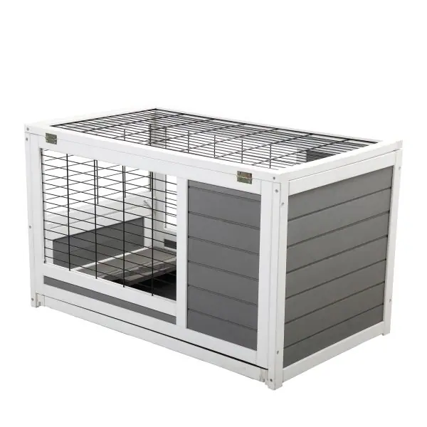 Enclosure Wooden Bunny Hutch For Small Animal- Coziwow