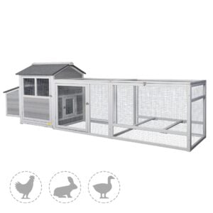 Coziwow Large Chicken Coop Run Backyard Hen Habitat w/ Extra Large Mesh Run CW12L0493 4