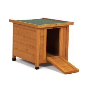 Coziwow 20"L Wooden Bunny Cage/ Small Animal House, Bright Orange CW12U0338 3