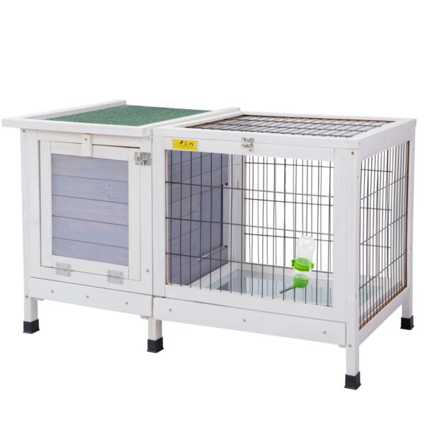 Coziwow Elevated Outdoor Rabbit Hutch Wooden Chicken Coop With Weatherproof Asphalt Roof CW12Y0467 2