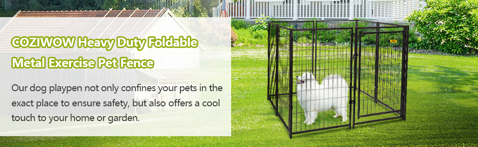 Coziwow 47" 8 Panels Puppy Playpen, Foldable Outdoor Dog Fence, Heavy Duty Metal Exercise Pet Fence aa4858a2 c885 483a a58b 90a5055d1e4a. CR00970300 PT0 SX970 V1
