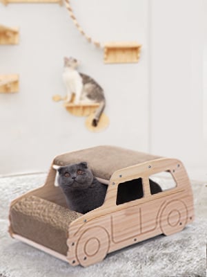 2-in-1 Wood Cat Scratcher Corrugated Scratch House, Car-Shaped c9649099 be2e 4d08 8845 7ec5e70e4d16. CR00300400 PT0 SX300 V1