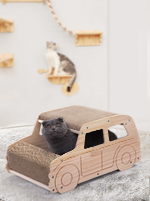 Coziwow 2-in-1 Wood Cat Scratcher Pad Corrugated Scratch House, Car-Shaped c9649099 be2e 4d08 8845 7ec5e70e4d16. CR00300400 PT0 SX300 V1