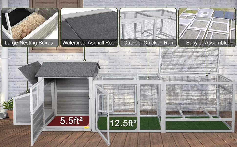 Coziwow Large Chicken Coop Run Backyard Hen Habitat w/ Extra Large Mesh Run d918c100 af52 4b2e a5ed 5e81239be3b0. CR00970600 PT0 SX970 V1