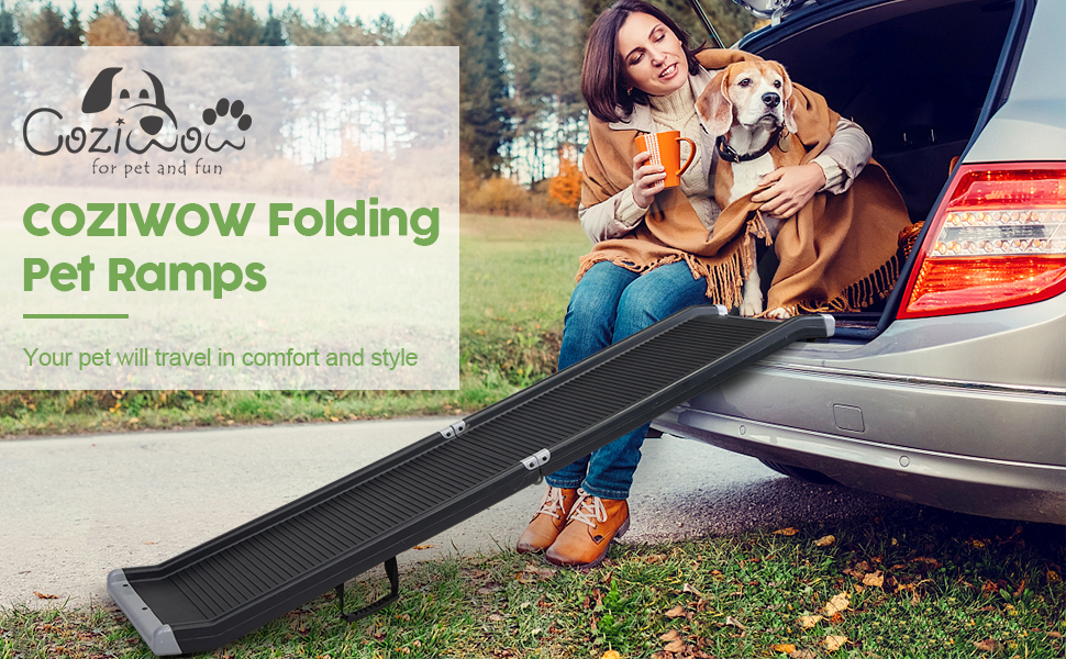 Coziwow 63" L High Flexibility Portable Bi-Fold Outdoor Dog Ramp with Non-Slip Smooth Surface, Snap-on Locks, PE+Steel Tube dac5b5ee c595 4fa7 95e7 f351aa565c90. CR00970600 PT0 SX970 V1