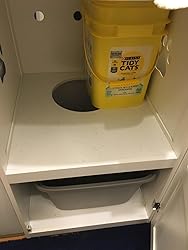 Coziwow 2-Tier Wood Cat Litter Box Cabinet W/ Multiple Vents Openable Door, White photo review