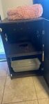 Coziwow 2-Tier Wood Cat Litter Box Cabinet W/ Multiple Vents Openable Door, Brown photo review