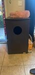 2-Tier Wood Cat Litter Box Cabinet W/ Multiple Vents Openable Door, Brown photo review