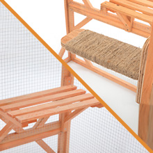 Coziwow Wooden Large Outdoor Cat Enclosure Catio Kitten Cage Playpen with Sunlight Roof 478e20c8 4b66 4b7b ad2e 3a0930dcc029. CR00220220 PT0 SX220 V1