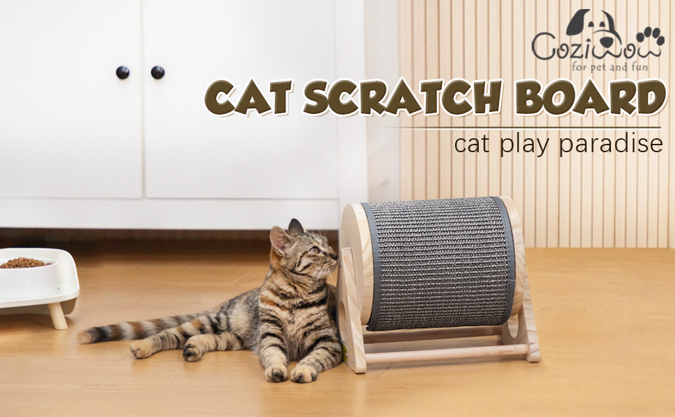 Coziwow Cat Scratcher Toy Cat Exercise Wheel Roller W/ Sisal Scratch Pad for Indoor Cats cf38cc97 23fe 4f05 a68e 70425be1b0e9. CR00970600 PT0 SX970 V1