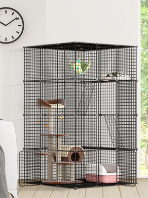 Coziwow Large Outdoor Cat Enclosures Cat Cage Indoor DIY Cat Playpen Iron Mesh Crate with 3 Platforms dfbc5362 f4e9 409d 8a7e a83cbf607658. CR00300400 PT0 SX300 V1
