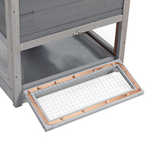 Coziwow 2 Story Rabbit Hutch with Openable Top and Right-Side Door, Indoor and Outdoor Easy Assembled Rabbit Cage, Gray