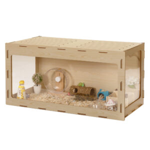 Modern Large Cute Hamster Cage, Small Animal Enclosure, Natural Wood CW12S0462 10 Small Animal Supplies