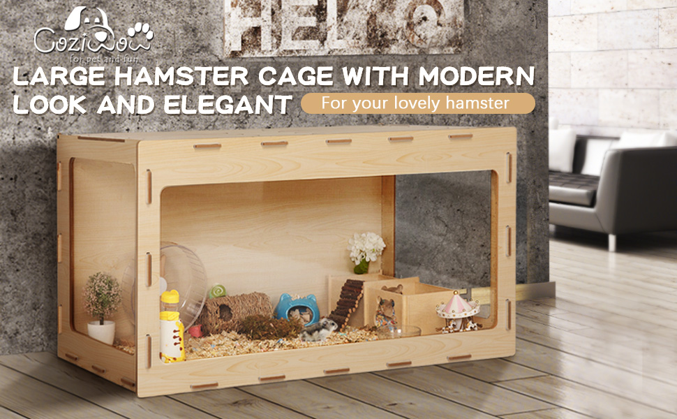 Coziwow Modern Large Cute Hamster Cage Small Animal Enclosure with Acrylic Panels and Openable Roof, Natural Wood a5187eb1 22b7 4dec 9336 ecc72dafdc7d. CR00970600 PT0 SX970 V1