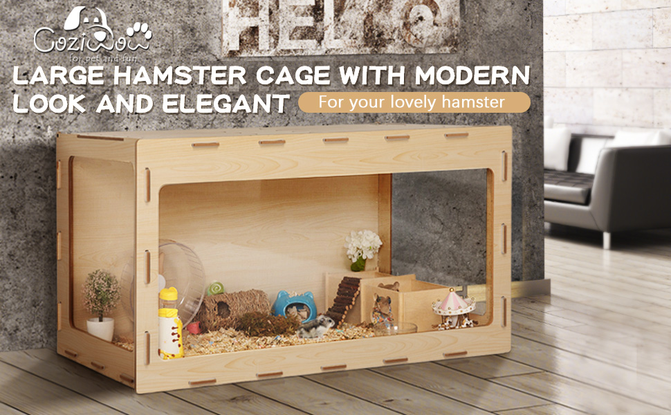 Modern Large Cute Hamster Cage, Small Animal Enclosure, Natural Wood a5187eb1 22b7 4dec 9336 ecc72dafdc7d. CR00970600 PT0 SX970 V1