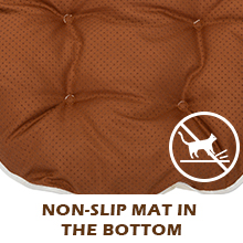Coziwow 2-In-1 Cat Tunnel Toy, Scratch-Resistant Collapsible Cat Bed With Removable Mat, Coffee Brown