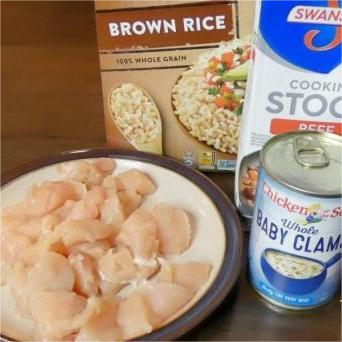 Chicken Breast & Clams Rice Bowl 1 2 Recipe