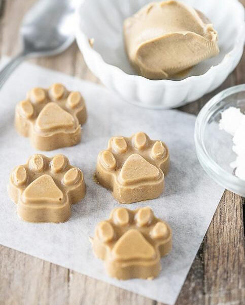 Peanut Butter Coconut Oil Dog Dessert