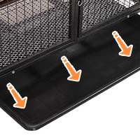 Coziwow 63"H 4-Tier Wire Large Indoor/Outdoor Cat Enclosures on Wheels, Black CW12U0536A200X2005