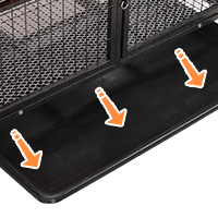 63"H 4-Tier Wire Large Indoor Cat Enclosures on Wheels, for 2 Cats, Black CW12U0536A200X2005