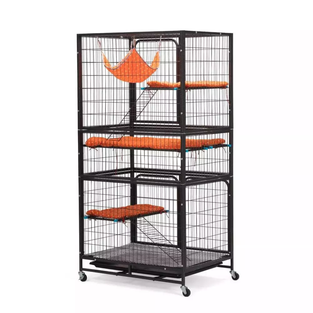 Coziwow 4-Tier Iron cat cage on wheels - CW12U0536