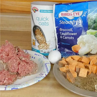 Balanced Dog Food with Ground Beef