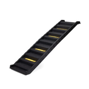 61"L Portable Folding Dog Ramp, High Traction Pet Stairs with Non-Slip Rubber Pad and Feet, Black