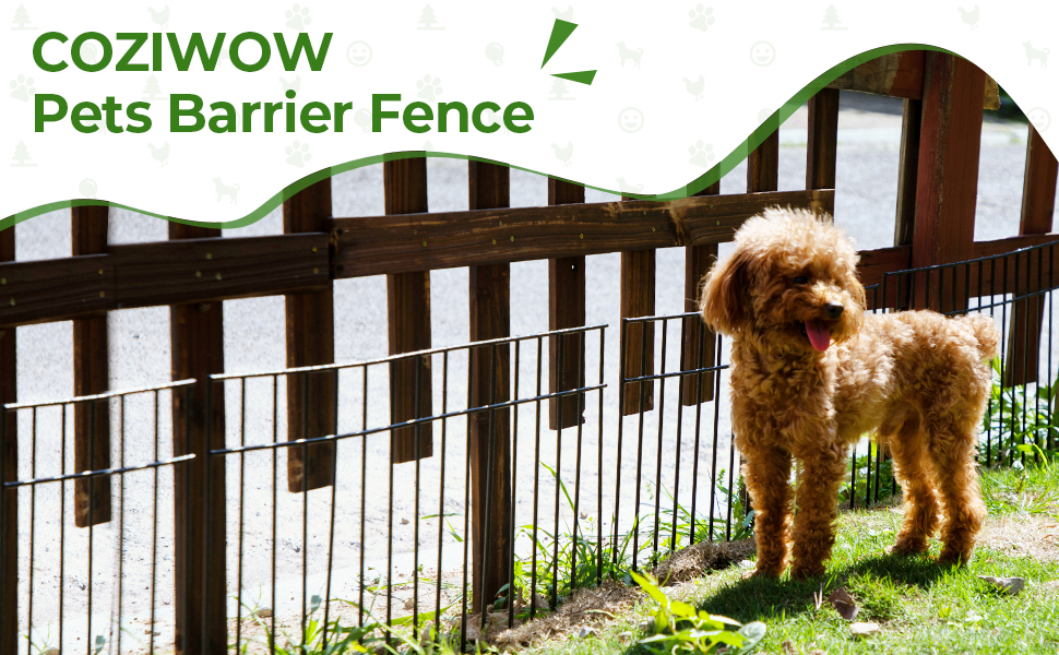 Coziwow 23.6"L x 15"H Dog Barrier Fence, Reusable Rustproof Small/Medium Animals Metal Fence, 5/12/18 Pack CW12H0545A970X6001