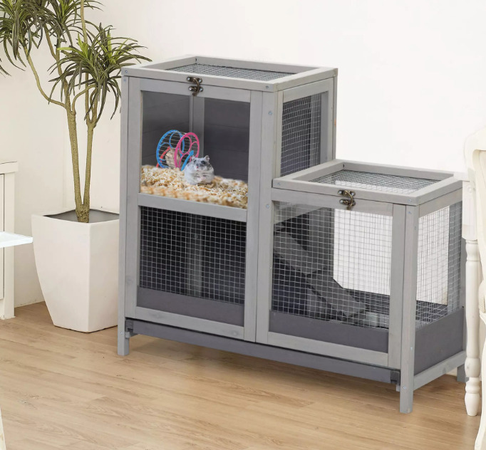 The Grey Hamster Cage Offered by Coziwow