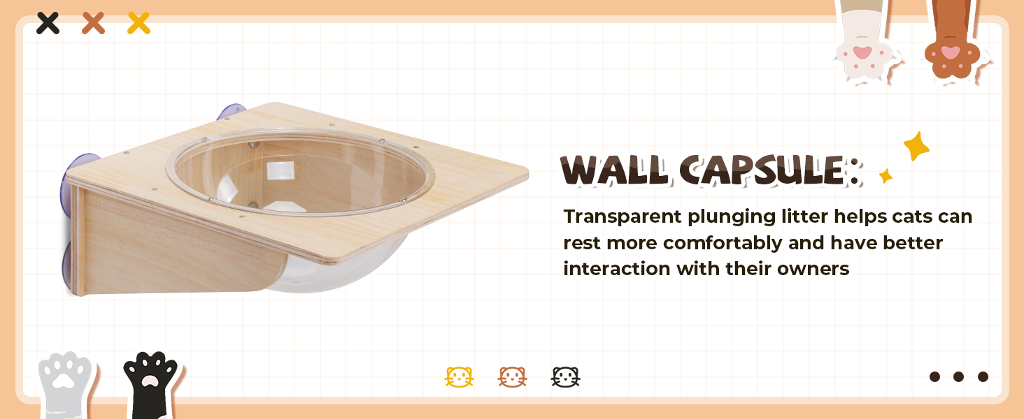 3 PCS Wooden Cat Wall Shelves, Wall Mounted Cat Perches, Natural CW12F0561A1464X6003 Cat Beds