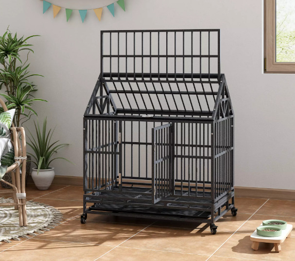 The dog crate is offered by Coziwow.
