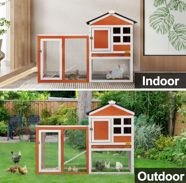 Chicken coop can be put indoor and outdoor.