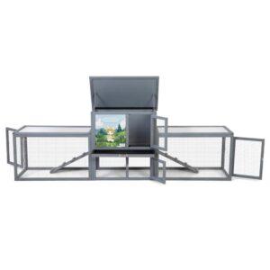 94.5″L 2-Story Outdoor Rabbit Cage-CW12B0595