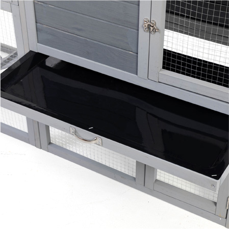94.5″L 2 Story Spacious Rabbit Hutch, Chicken Coop, Guinea Pig Cage with Removable Tray, For 2-3 Pets 图文3 New Products