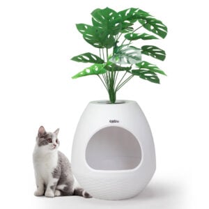Plant Litter Box, Hidden Cat Litter Box with Artificial Plants, DIY Litter Box Furniture