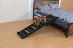 61"L Portable Folding Dog Ramp, High Traction Pet Stairs with Non-Slip Rubber Pad and Feet, Black photo review