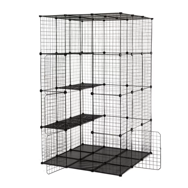 3-tier DIY cat enclosure with easy window access-CW12F0507