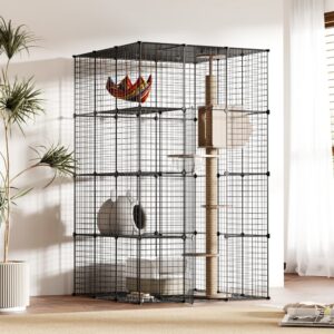 3-tier DIY cat enclosure with easy window access-CW12F0507
