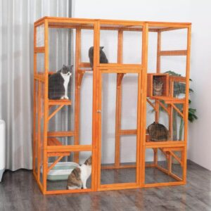 Coziwow large outdoor cat enclosure for 2-4 cats