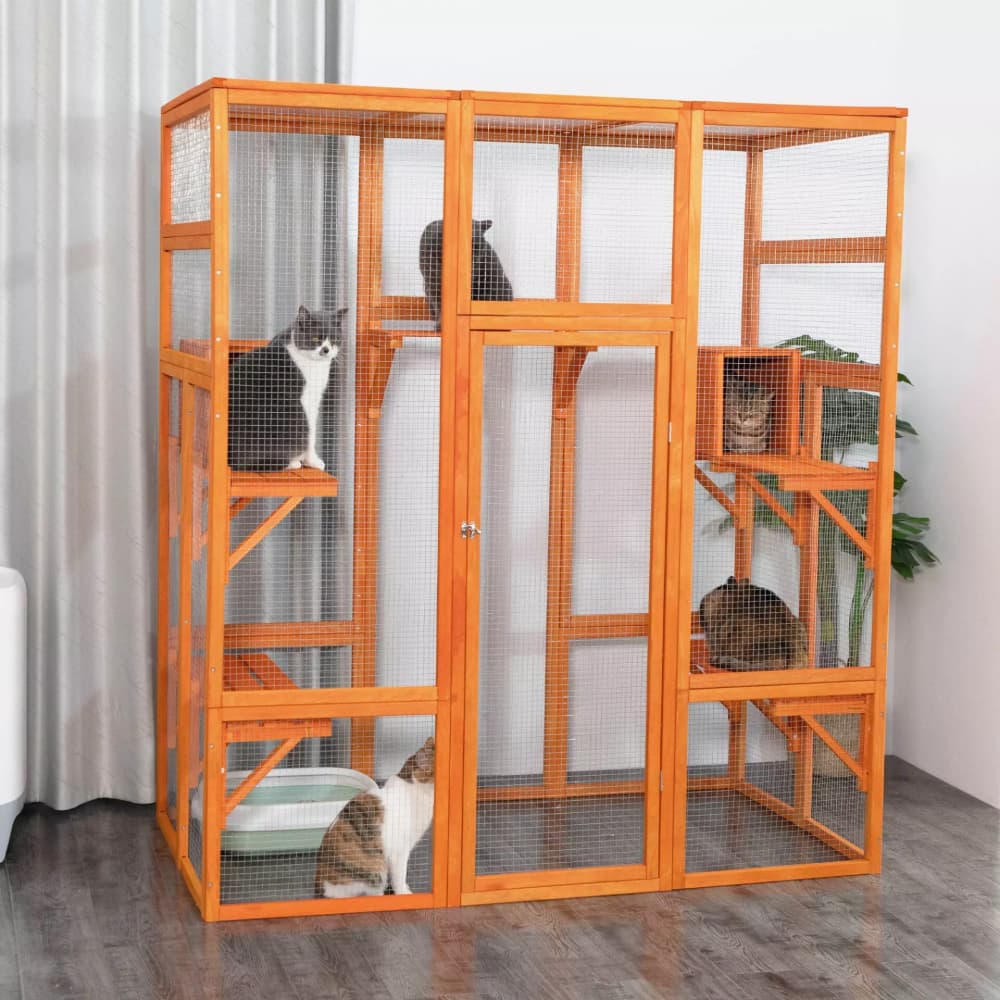 Coziwow large outdoor cat enclosure for 2-4 cats