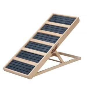 Coziwow 38″ Foldable Dog Ramp with Adjustable Height & Removable Carpet-CW12B0523