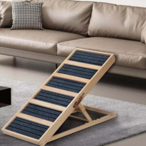 Coziwow foldable dog ramp for sofa, designed to help pets climb up and down safely