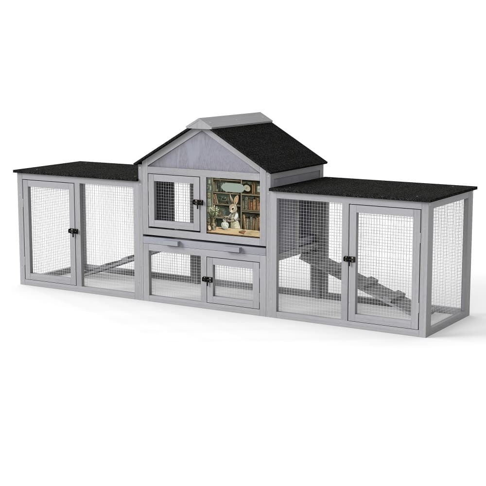 Coziwow Double rabbit hutch-CW12B0721